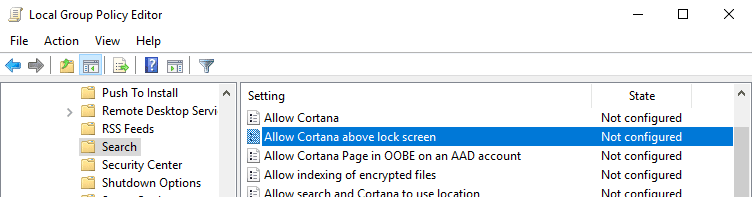 صورة لـ كيفية تعطيل أو تمكين Cortana على شاشة القفل في Windows 10 | win10-disable-cortana-on-lockscreen-open-policy-DzTechs