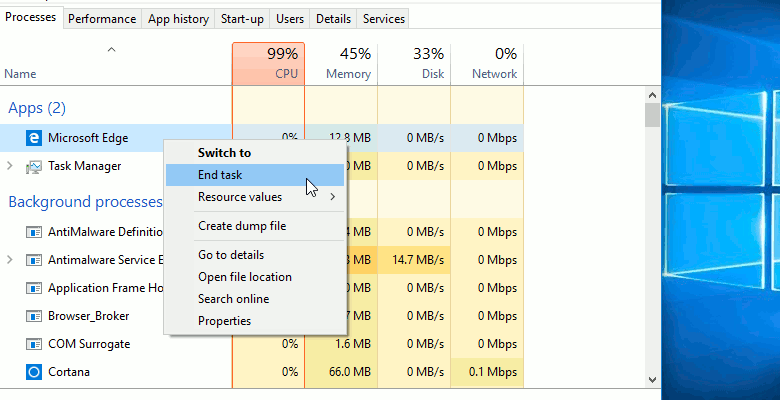 صورة لـ كيفية إغلاق التطبيقات غير المستجيبة في نظام التشغيل Windows 10 | windows-end-task-featured