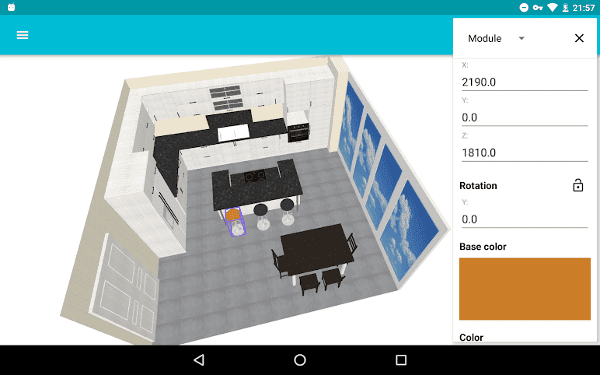 صورة لـ أفضل التطبيقات لإنشاء مخططات هندسية للأرضيات لنظامي التشغيل Android و iOS | 06-house-planning-app-Kitchen-Planner-3D-DzTechs