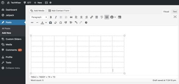 صورة لـ أفضل طريقة لإنشاء جدول في WordPress دون إضافات | 3-2-DzTechs
