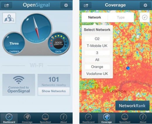صورة لـ أفضل 10+ تطبيقات iPhone لزيادة سرعة الإنترنت | 7-OpenSignal-DzTechs