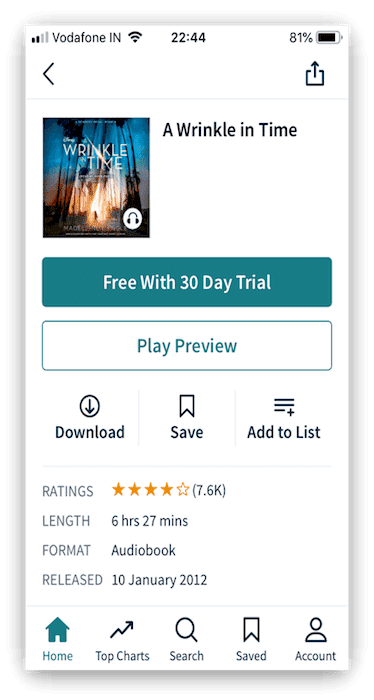 صورة لـ أفضل تطبيقات Audiobook لمُستخدمي الـ iPhone (مجانية ومدفوعة) | Audiobook-Apps-for-iPhone-Users-9-1-DzTechs