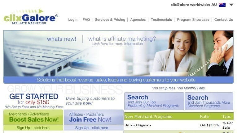 صورة لـ 20+ من أفضل برامج التسويق بالعمولة Affiliate Programs للمبتدئين | Clixgalore-affiliate-DzTechs