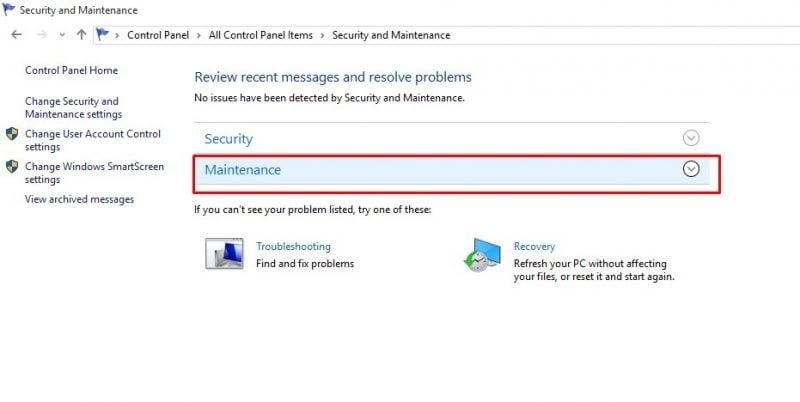 صورة لـ كيفية استخدام ميزة الصيانة التلقائية على نظام Windows 10 | Control-Panel-3-DzTechs