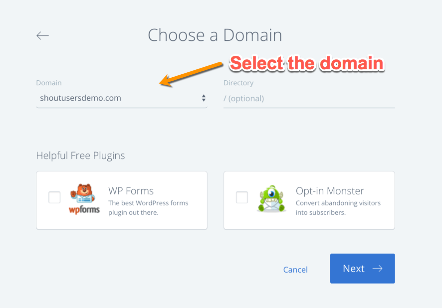 صورة لـ كيفية تثبيت WordPress على استضافة Bluehost في 2023 – برنامج تعليمي كامل | Select-Domain-for-WordPress-Setup-DzTechs