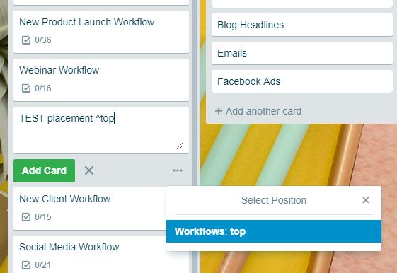 صورة لـ الحيل المُفيدة لجعل إدارة بطاقات Trello أسهل | Trello-cards-new-card-location-DzTechs