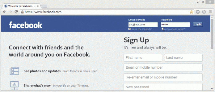 صورة لـ أفضل 15 طريقة عمل لكيفية اختراق حسابات Facebook وكيفية حمايته | View-password-text-696x300-DzTechs
