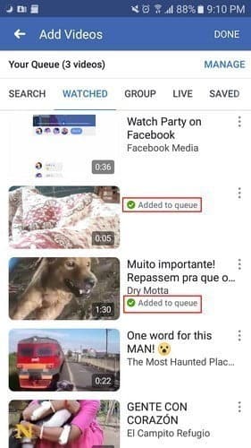 صورة لـ ما هي ميزة Facebook Watch Party وكيفية إعدادها | Watch-queue-DzTechs