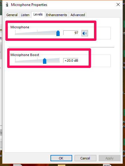 صورة لـ كيفية إصلاح الميكروفون لا يعمل في نظام Windows 10 | Windows10-microphone-levels-DzTechs