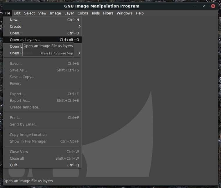 صورة لـ كيفية إنشاء ملف GIF من ملف فيديو باستخدام VLC و GIMP | gimp-open-as-layers-DzTechs