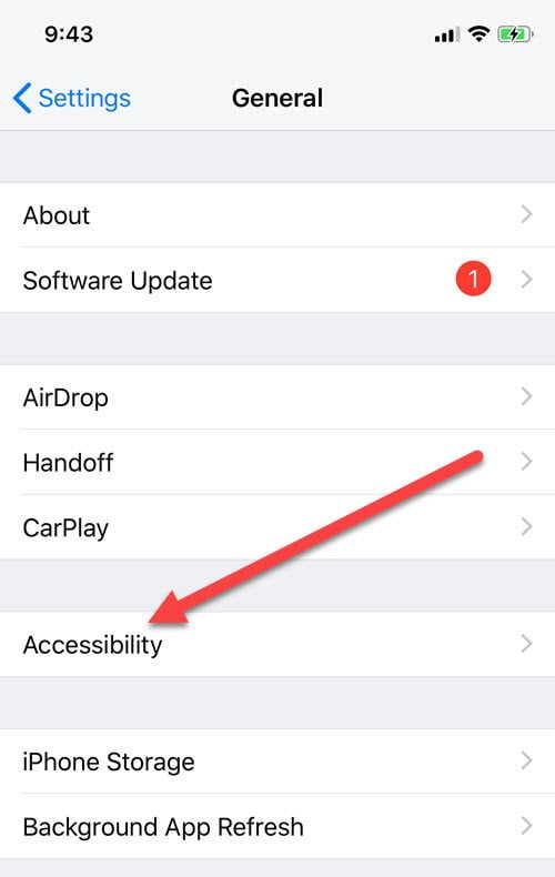 صورة لـ كيفية استخدام ميزات إمكانية الوصول للـ iPhone في نظام التشغيل iOS 12 | ios-accessibility-open-e1544853411889-DzTechs