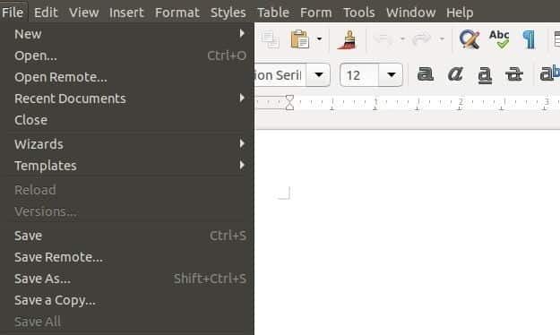 صورة لـ كيفية تشفير مُستنداتك باستخدام LibreOffice | libreoffice-file-menu-DzTechs