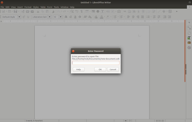 صورة لـ كيفية تشفير مُستنداتك باستخدام LibreOffice | libreoffice-open-password-DzTechs
