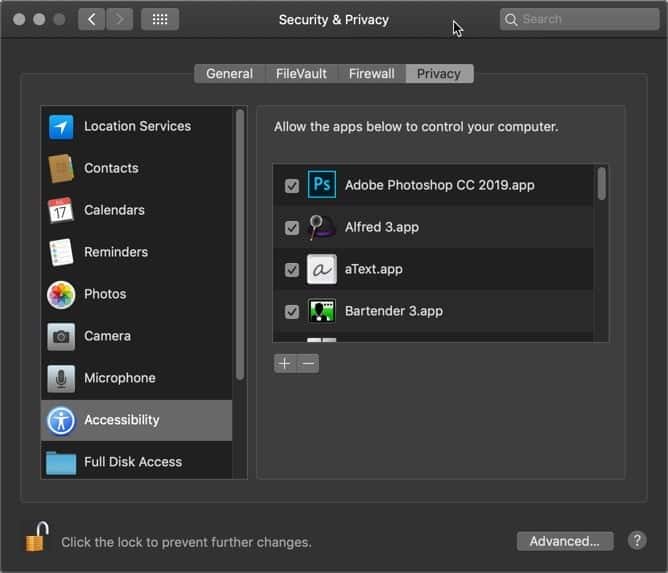 صورة لـ ما هي أذونات الأمان والخصوصية في MacOS التي تحميك منها؟ | macOS-security-privacy-permissions-accessibility-DzTechs