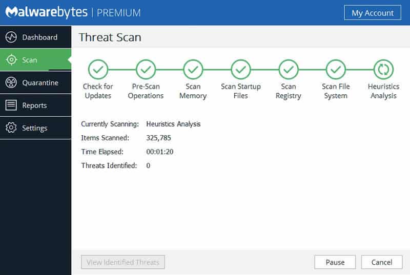صورة لـ كيفية تسريع جهاز Windows الخاص بك عن طريق أدوات مجانية فقط | malwarebytes-threat-scan-DzTechs