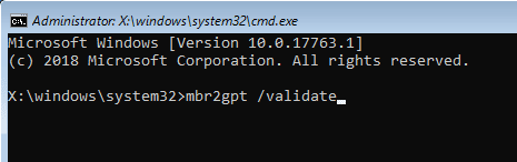 صورة لـ كيفية تحويل BIOS القديم إلى UEFI في نظام Windows 10 | win10-bios-to-uefi-validate-command-DzTechs