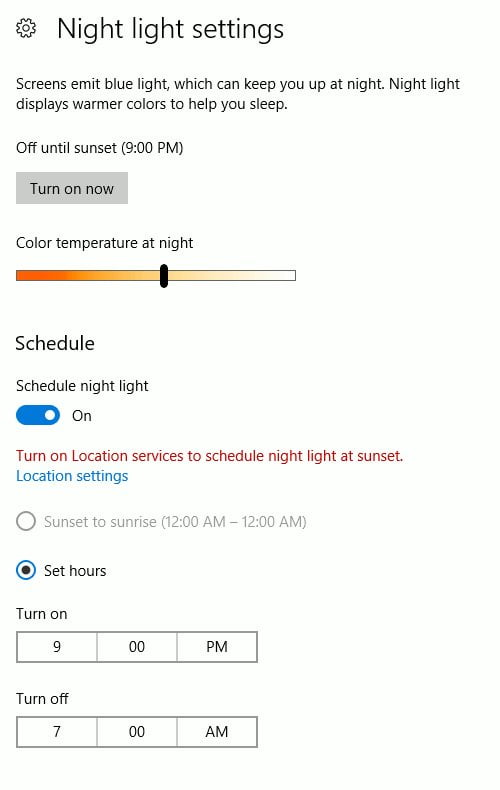 صورة لـ كيفية إعداد الوضع الليلي في منصات مُختلفة (Windows / macOS / Linux / iOS / Android) | windows-configure-night-light-DzTechs