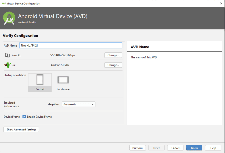 صورة لـ كيفية إعداد وتشغيل Android Pie 9.0 على جهاز الكمبيوتر لتطوير التطبيقات | Android-studio-verify-configuration-DzTechs
