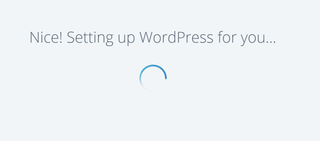 صورة لـ دليل المبتدئين لبدء مدونة الموضة والجمال: دليل خطوة بخطوة | Bluehost-stuck-setting-up-WordPress-for-you-1024x453-DzTechs