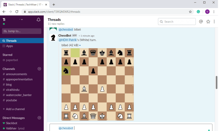 صورة لـ أفضل تطبيقات Slack التي من شأنها تحسين تواصلك مع فريقك | Chessbot_768x459-ZL7xDJfs