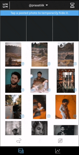 صورة لـ أفضل التطبيقات للتخطيط لخلاصة Instagram لنظام Android و iOS | UNUM_Phanton_Mode_GIF-DzTechs