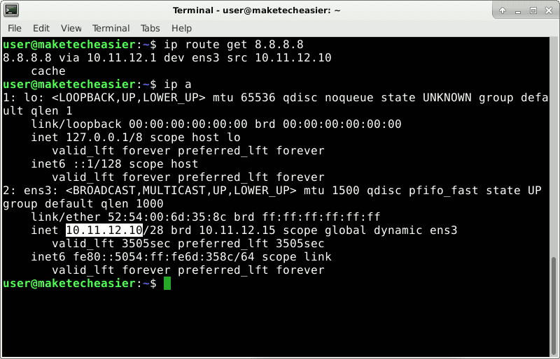 صورة لـ كيفية استخدام Netcat لنقل الملفات بسرعة بين أجهزة الكمبيوتر بنظام التشغيل Linux | netcat-find-ip-address-DzTechs