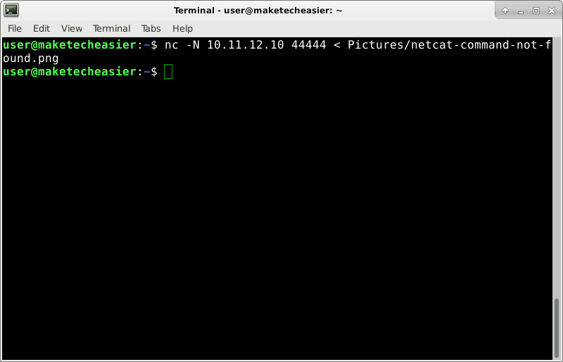 صورة لـ كيفية استخدام Netcat لنقل الملفات بسرعة بين أجهزة الكمبيوتر بنظام التشغيل Linux | netcat-sending-file-DzTechs