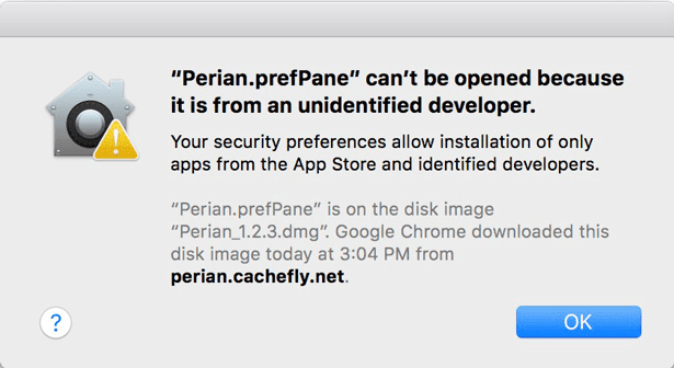 صورة لـ كيفية تشغيل ملفات MKV على الـ Mac | perian-warn-DzTechs