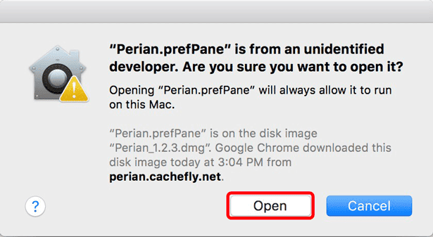 صورة لـ كيفية تشغيل ملفات MKV على الـ Mac | perian-warning-DzTechs