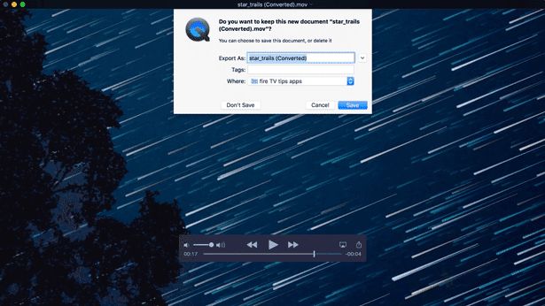 صورة لـ كيفية تشغيل ملفات MKV على الـ Mac | quicktime-save-file-DzTechs