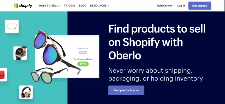 صورة لـ كيفية فتح متجر Shopify للدروبشبينغ في 6 خطوات سهلة مع Oberlo مجانا | word-image-803-e1542029762240-768x355-DzTechs