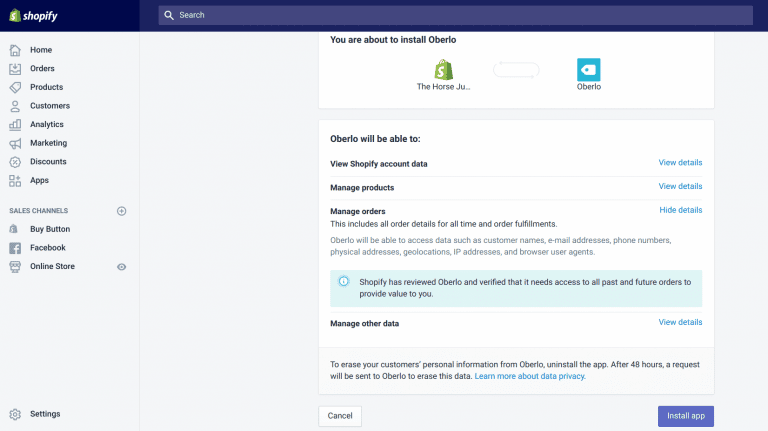 صورة لـ كيفية فتح متجر Shopify للدروبشبينغ في 6 خطوات سهلة مع Oberlo مجانا | word-image-805-e1542030086840-768x431-DzTechs