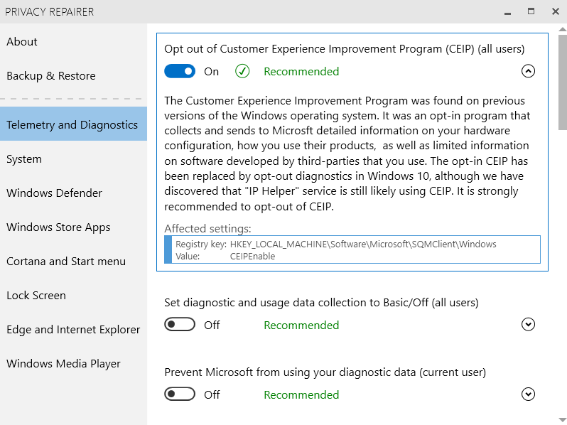 صورة لـ أفضل 9 أدوات الخصوصية على Windows 10 لحماية بياناتك | 03-windows-10-privacy-tool-privacy-repairer-DzTechs