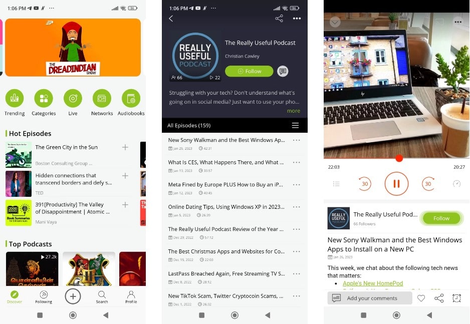 صورة لـ أفضل تطبيقات البودكاست المجانية المُتاحة لنظام Android | 6.-Podbean-min