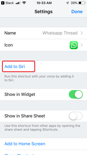 صورة لـ كيفية إرسال رسائل على WhatsApp من دون حفظ جهات الاتصال | Add-to-Siri-DzTechs