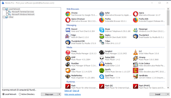 صورة لـ أفضل 6 تطبيقات إدارة حزم Windows للتحديث التلقائي للتطبيقات | NinitePro_GUI-DzTechs