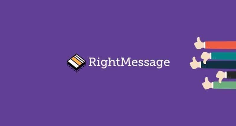 صورة لـ مراجعة RightMessage: إضافة التخصيص مع زيادة مبيعات منتجك الرقمي | Rightmessage-Review