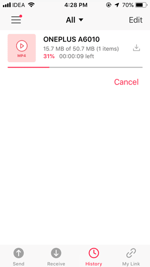 صورة لـ كيفية نقل الملفات من Android إلى iOS بدون SHAREit | Send-Anywhere-iOS-downloading-DzTechs