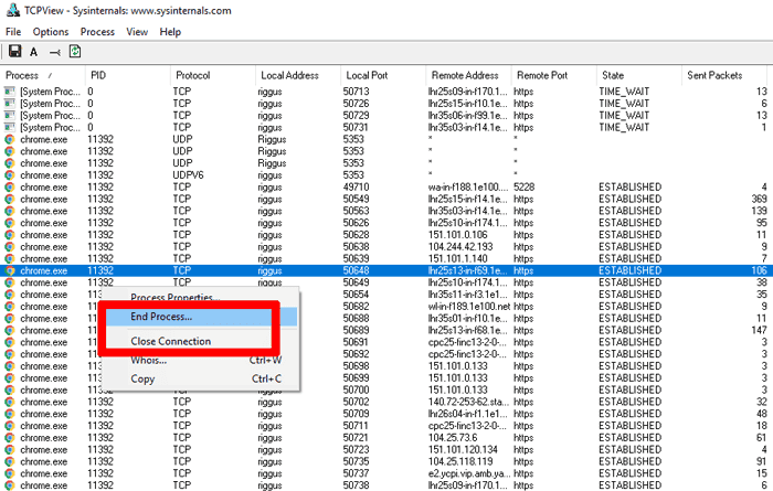 صورة لـ كيفية التحقق من وجود منافذ الشبكة قيد الاستخدام في Windows 10 | check-ports-in-use-windows-10-end-process-DzTechs