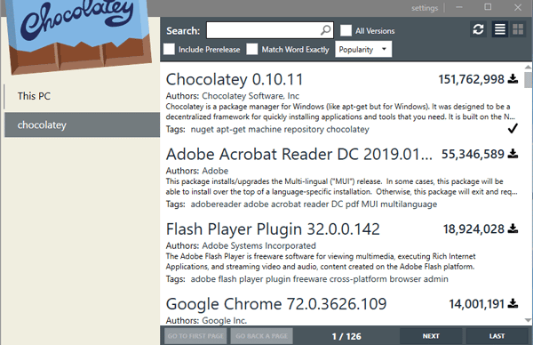 صورة لـ أفضل 6 تطبيقات إدارة حزم Windows للتحديث التلقائي للتطبيقات | chocolatey_gui-DzTechs