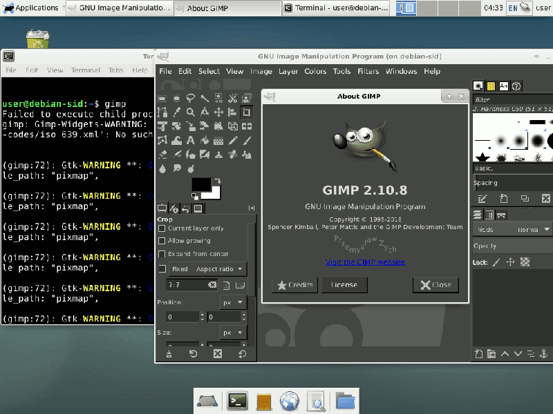 صورة لـ طريقة آمنة لتشغيل التطبيقات التي تُؤثر على النظام على Debian و Ubuntu | debootstrap-running-gimp-DzTechs