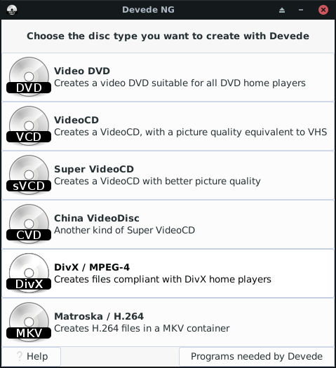 صورة لـ كيفية إنشاء صور DVD قابلة للحرق على Linux باستخدام أداة DevedeNG | devede-start-project-DzTechs