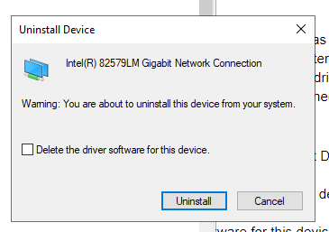 صورة لـ كيفية إصلاح خطأ خادم DNS لا يستجيب على نظام Windows | dns-error-uninstall-device-warning-DzTechs