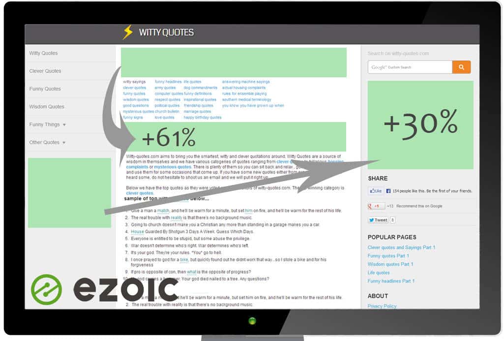 صورة لـ زيادة أرباح Google AdSense بواسطة Ezoic – دليل شامل في 2024 | ezoic-example-DzTechs