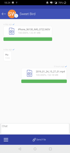 صورة لـ كيفية نقل الملفات من Android إلى iOS بدون SHAREit | feem-chatroom-DzTechs