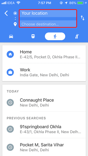 صورة لـ كيف تتنبأ بحركة المرور باستخدام “خرائط Google” على هاتف Android | ios-route-points-DzTechs