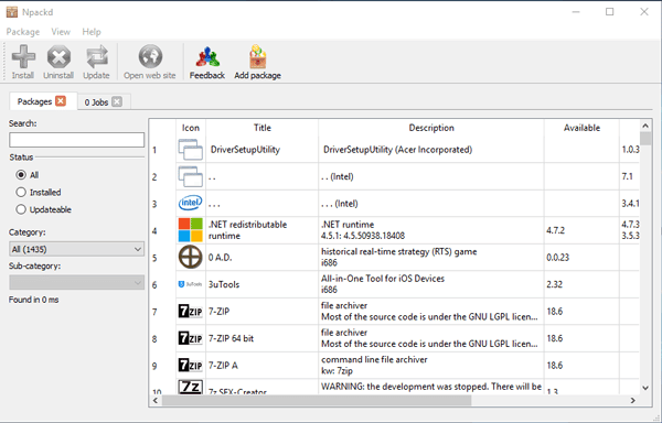 صورة لـ أفضل 6 تطبيقات إدارة حزم Windows للتحديث التلقائي للتطبيقات | npackd_GUI-DzTechs