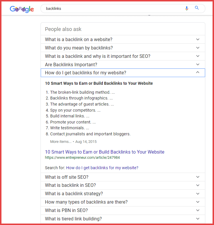 صورة لـ الدليل الشامل للمُقتطفات المُميزة من Google في عام 2023 | people-also-ask-1-DzTechs
