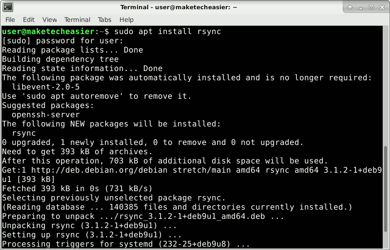 صورة لـ كيفية احتراف استخدام أوامر أداة rsync للمزامنة في نظام Linux | rsync-install-DzTechs