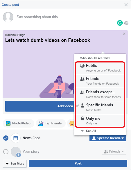 صورة لـ كيف تُشاهد مختلف الفيديوهات على Facebook مع الأصدقاء والعائلة | sharing-options-DzTechs